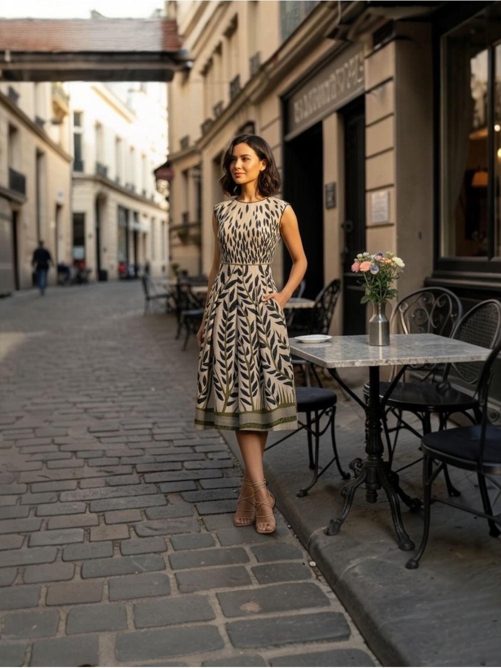 NWT FENDI Jacquard Fit & Flare Dress Size 46 $4,400.00
